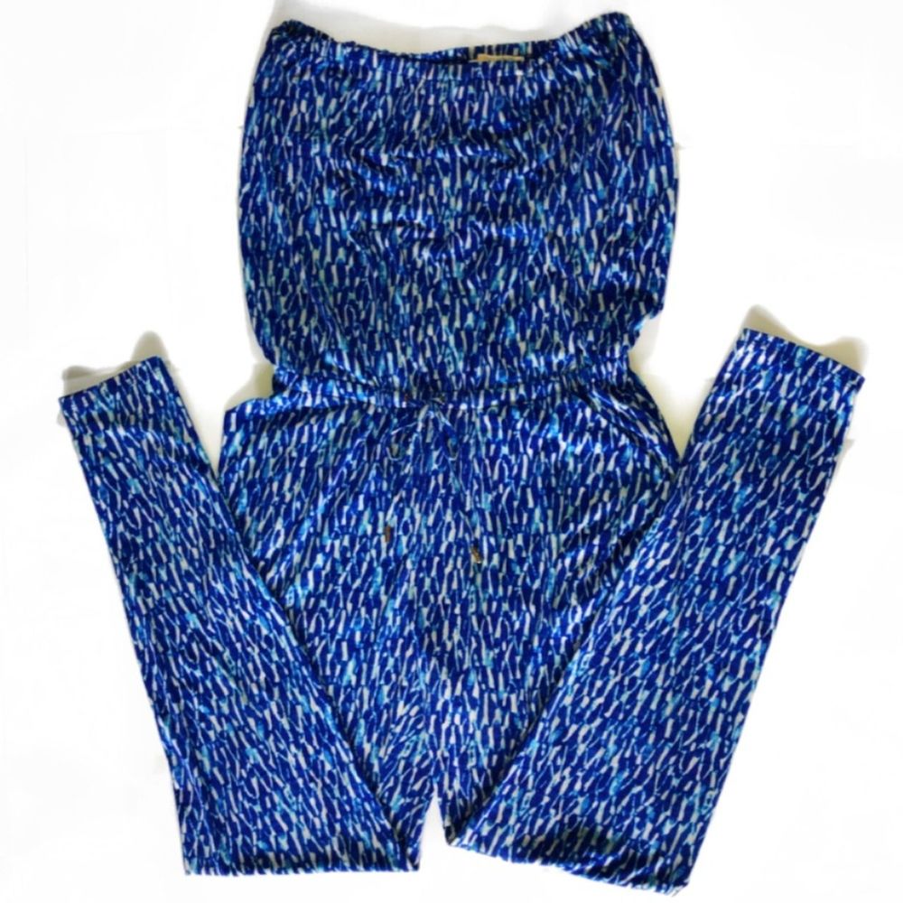 MICHAEL KORS Strapless Patterned Jumpsuit